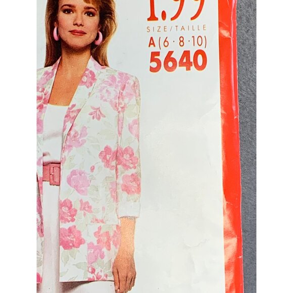 Butterick Misses Jacket Top Skirt Sewing Pattern sz 6-10 5640 - uncut - Picture 2 of 3